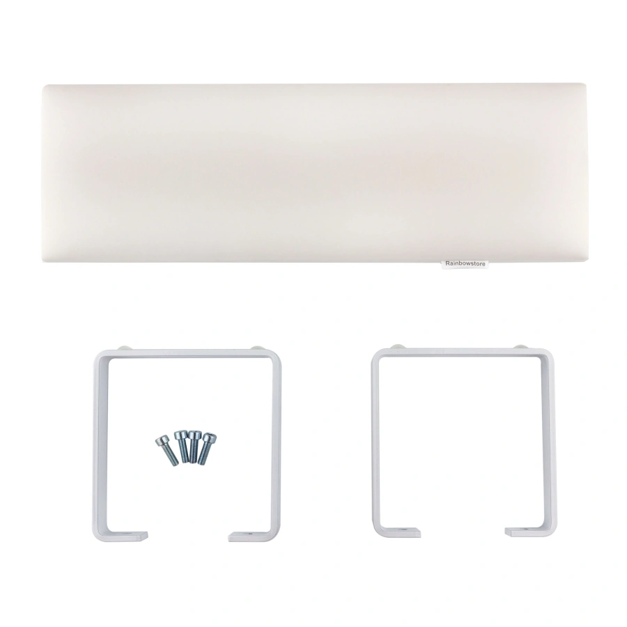 Rainbowstore Manicure Armrest Loft White Legs Silver сріблястий