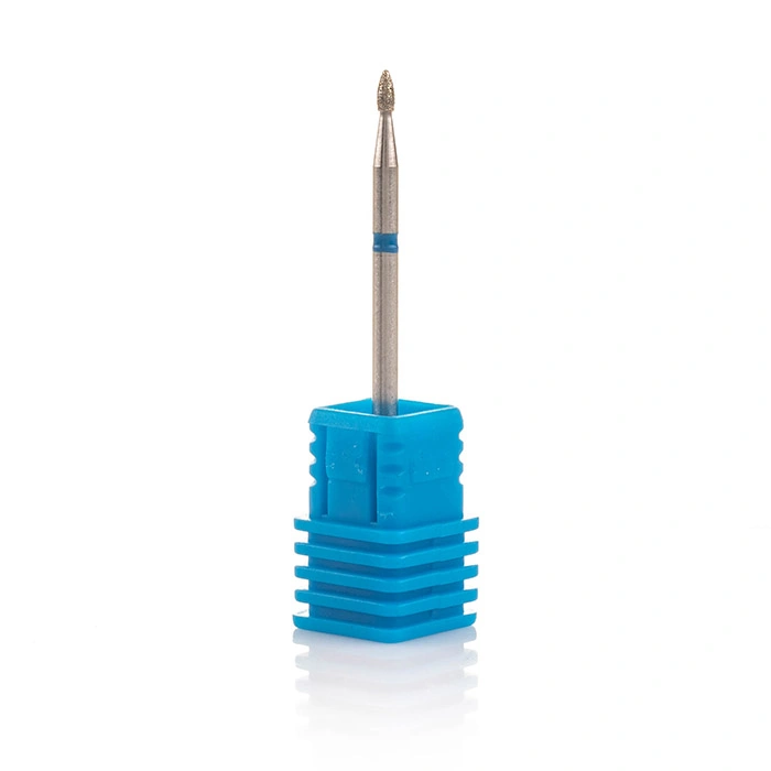 Насадка алмазна брунька Nail Perfect Diamond Nozzle Bud Red 257 016B синя, середній абразив 1.6 мм