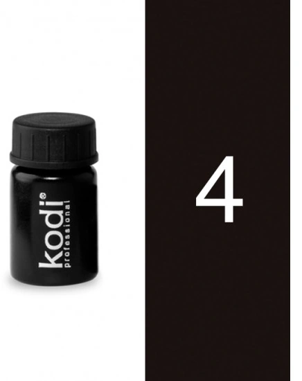 Кольоровий біогель із липким шаром Чорна смола Kodi Color Gel 4 мл №4
