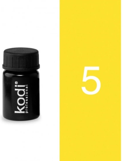 Кольоровий біогель із липким шаром Жовтий Kodi Color Gel 4 мл №5