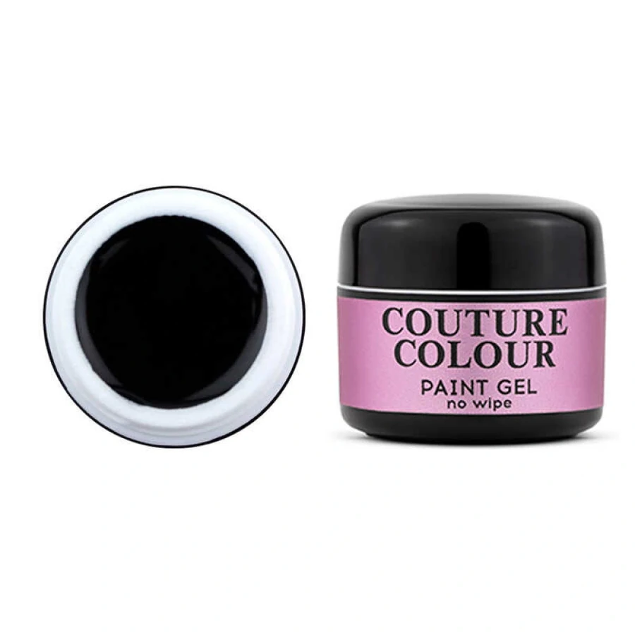 Гель-фарба без липкого шару Couture Colour Paint Gel No Wipe Black чорний 5 г