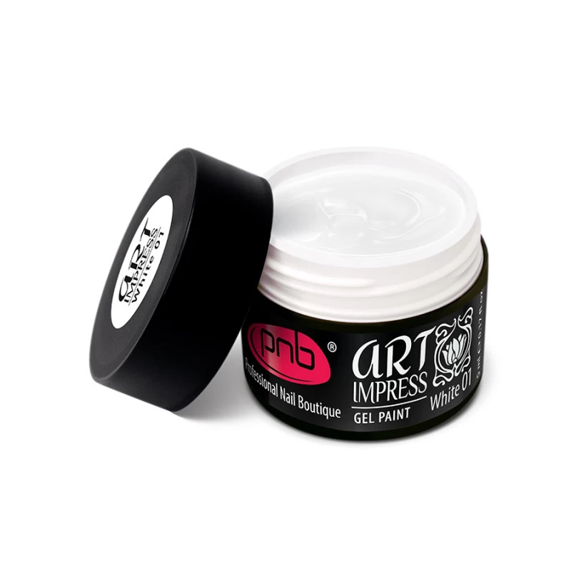 Гель-фарба для нейл-арту PNB Art Impress Gel Paint 01 White білий 5 мл
