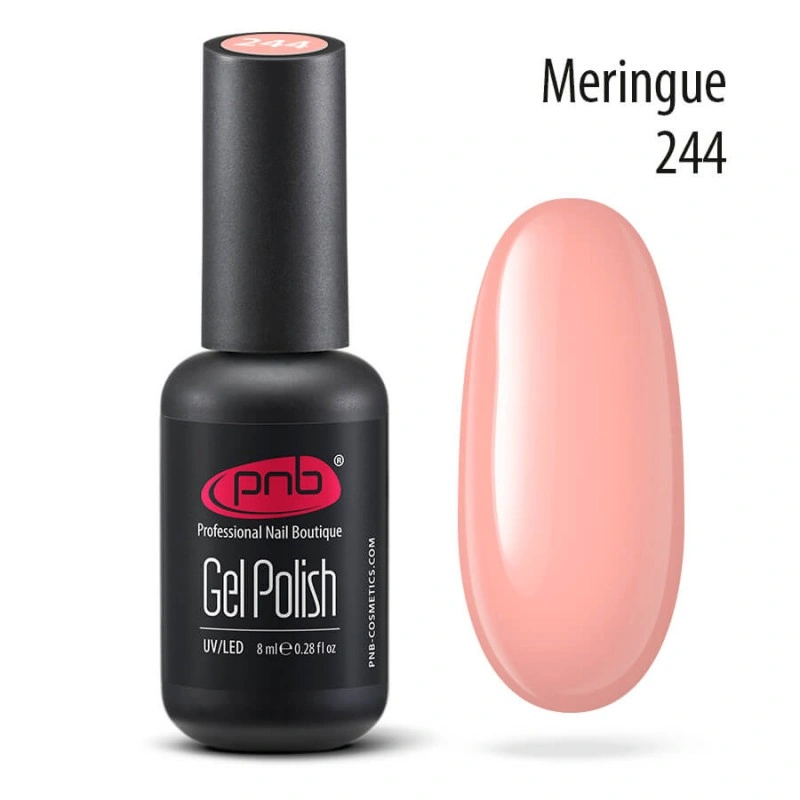 Гель-лак PNB №244 Meringue світло-рожевий 8 мл
