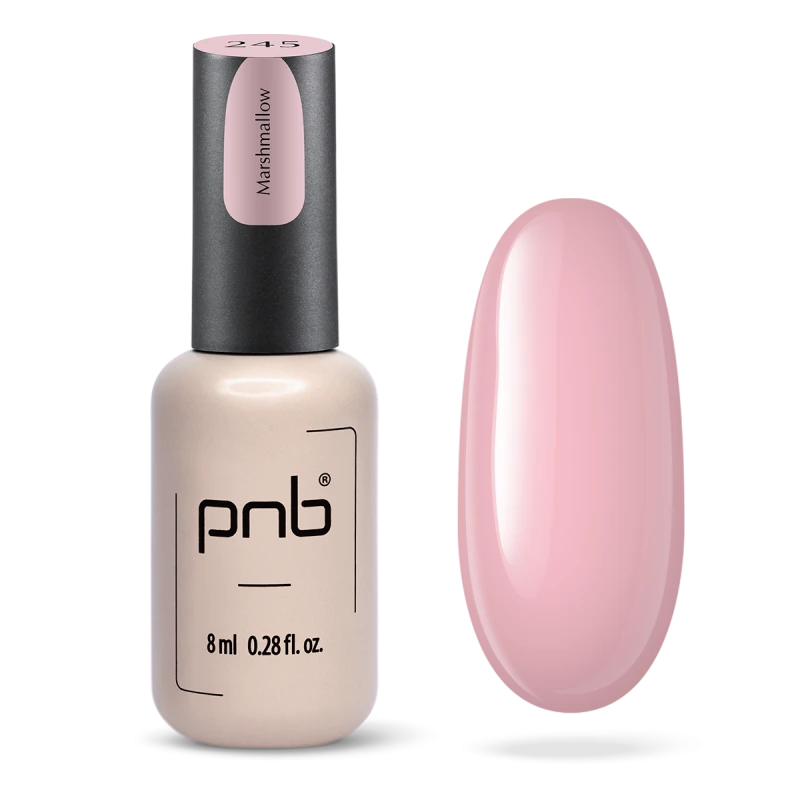 Гель-лак PNB №245 Marshmallow вершково-полуничний суфле 8 мл