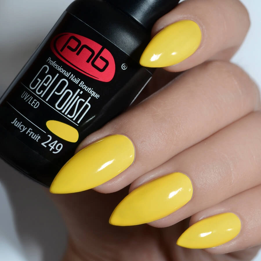 Гель-лак PNB №249 Juicy Fruit жовто-жовтогарячий 8 мл