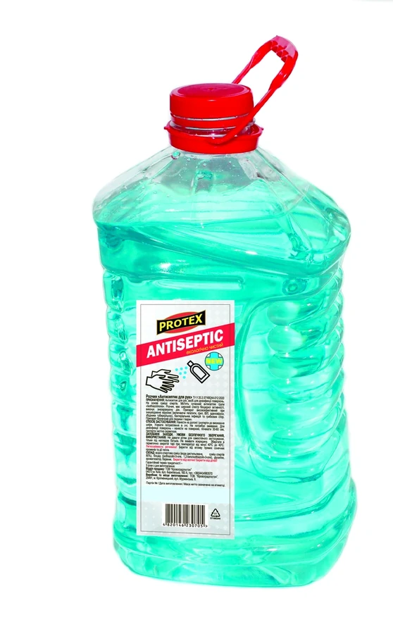 Спиртовий антисептик для дезінфекції Protex Antiseptic етанол 80% 4 л
