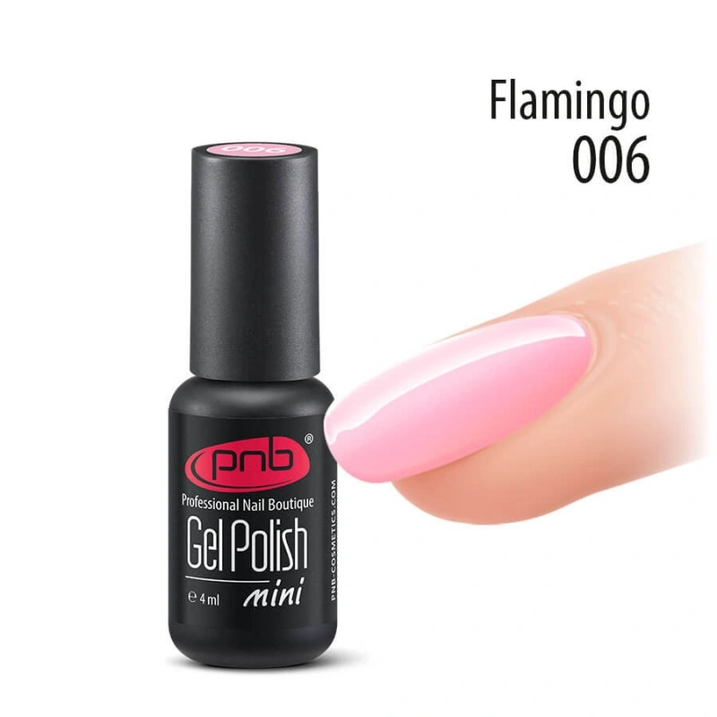 Гель-лак PNB Mini №006 Flamingo блідий лавандовий, емаль 4 мл