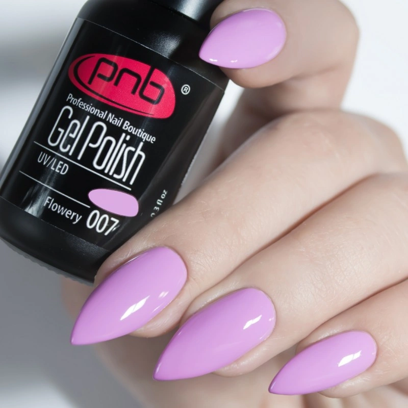Гель-лак PNB Mini №007 Flowery бузковий, емаль 4 мл
