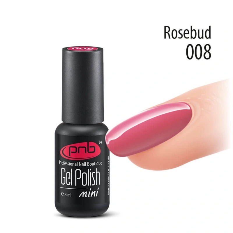Гель-лак PNB Mini №008 Rosebud фуксія, емаль 4 мл