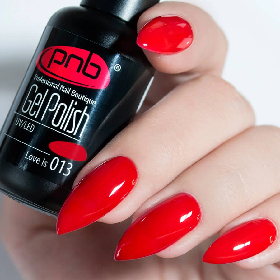 Гель-лак PNB Mini №013 Love Is класичний червоний, емаль 4 мл