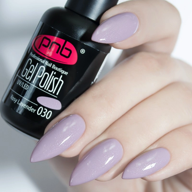 Гель-лак PNB Mini №030 Rosy Lavender бузковий з легким шиммером 4 мл