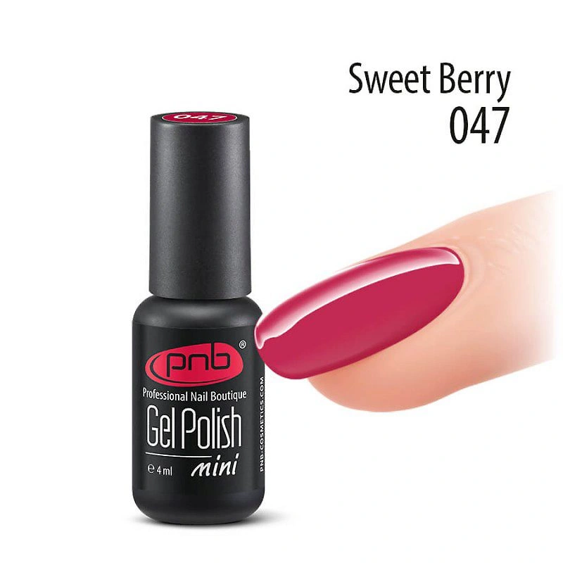 Гель-лак PNB Mini №047 Sweet Berry маджента, емаль 4 мл