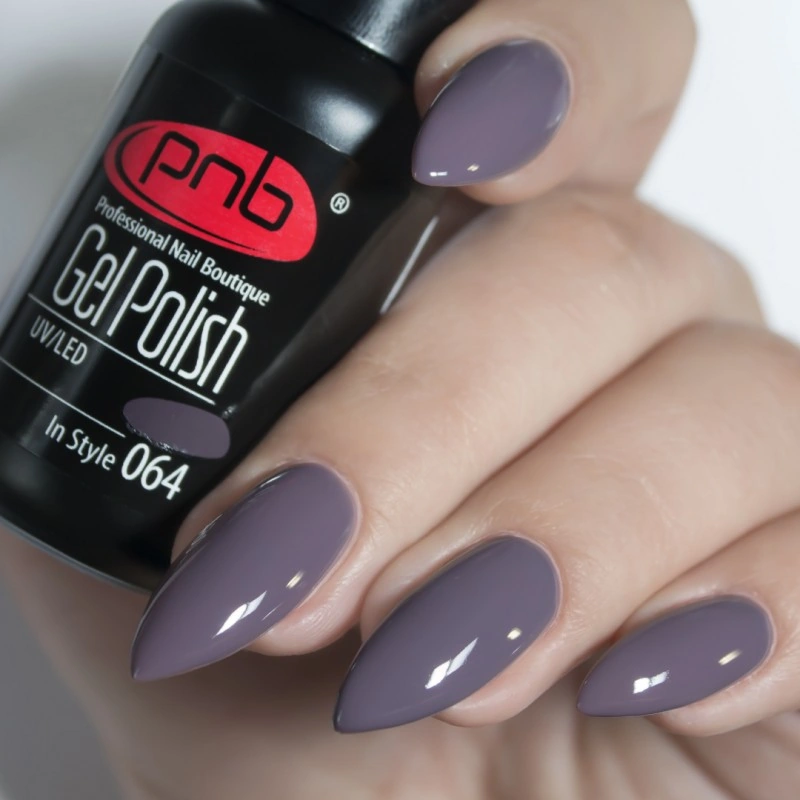 Гель-лак PNB Mini №064 In Style сіро-фіолетовий, емаль 4 мл