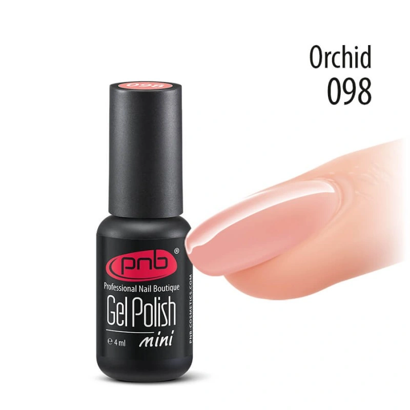 Гель-лак PNB Mini №098 Orchid світлий молочно-рожевий, емаль 4 мл