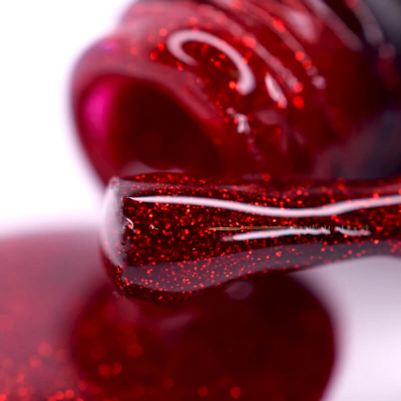 Гель-лак PNB Mini №109 Ruby Heart рубіновий з глітером 4 мл