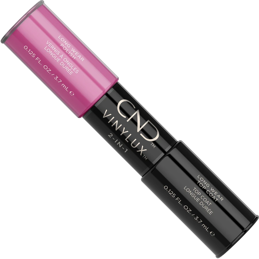 Лак-олівець CND VINYLUX 121 Hot Pop Pink + Top Coat колір + закріплювач 3.7 мл