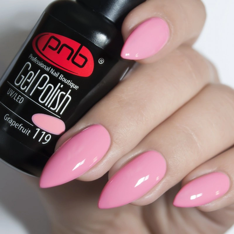 Гель-лак PNB Mini №119 Grapefruit світлий пастельно-рожевий, емаль 4 мл