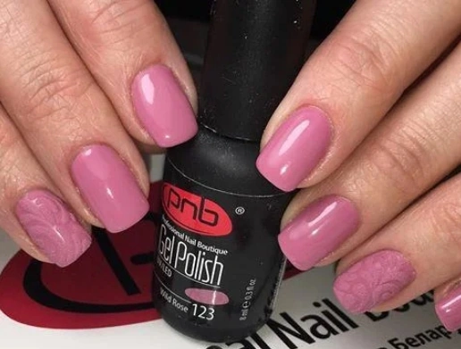 Гель-лак PNB Mini №123 Wild Rose пастельний рожевий, емаль 4 мл