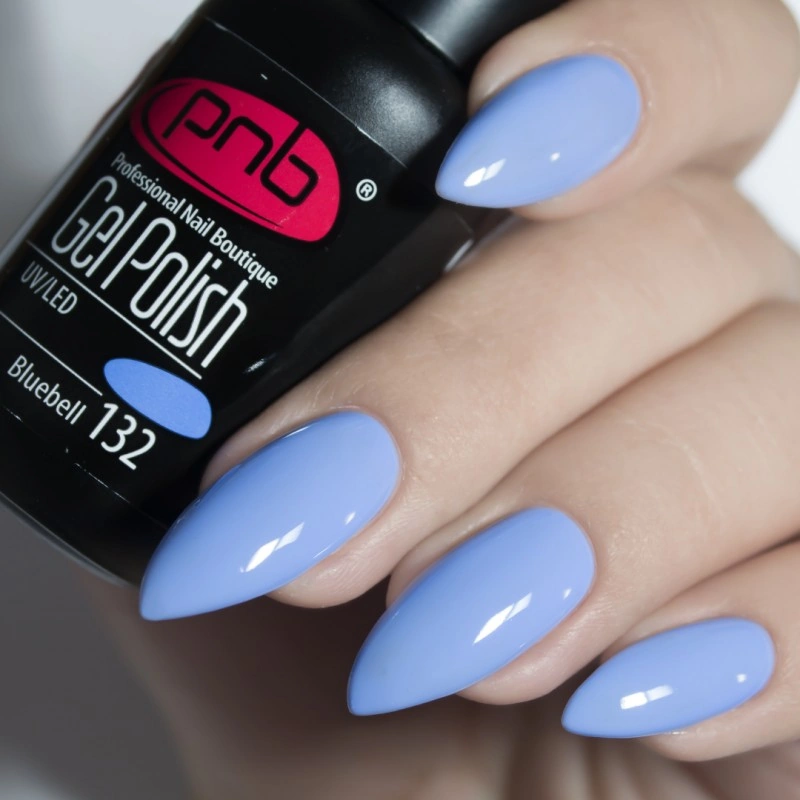 Гель-лак PNB Mini №132 Bluebell блакитний, емаль 4 мл