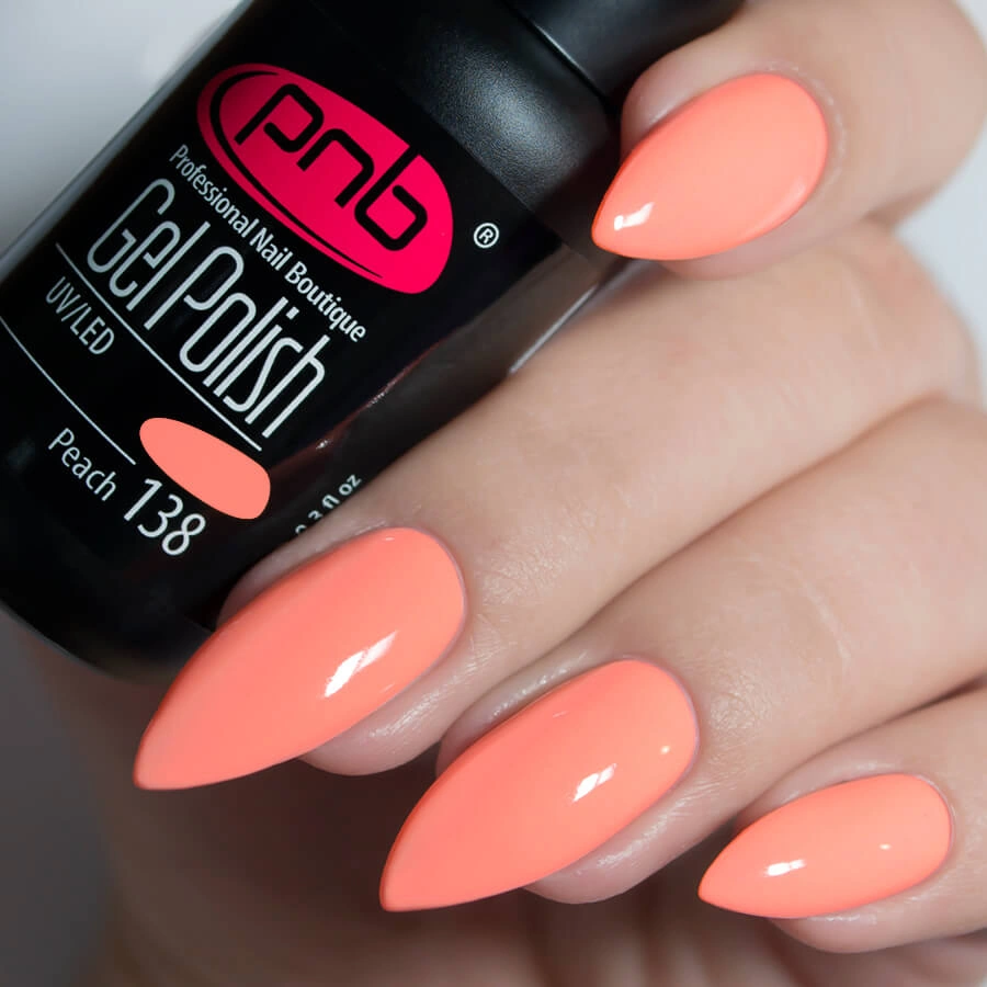 Гель-лак PNB Mini №138 Peach персиковий крем, емаль 4 мл