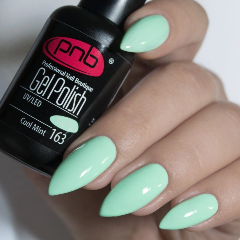 Гель-лак PNB Mini №163 Cool Mint м`ятний, емаль 4 мл