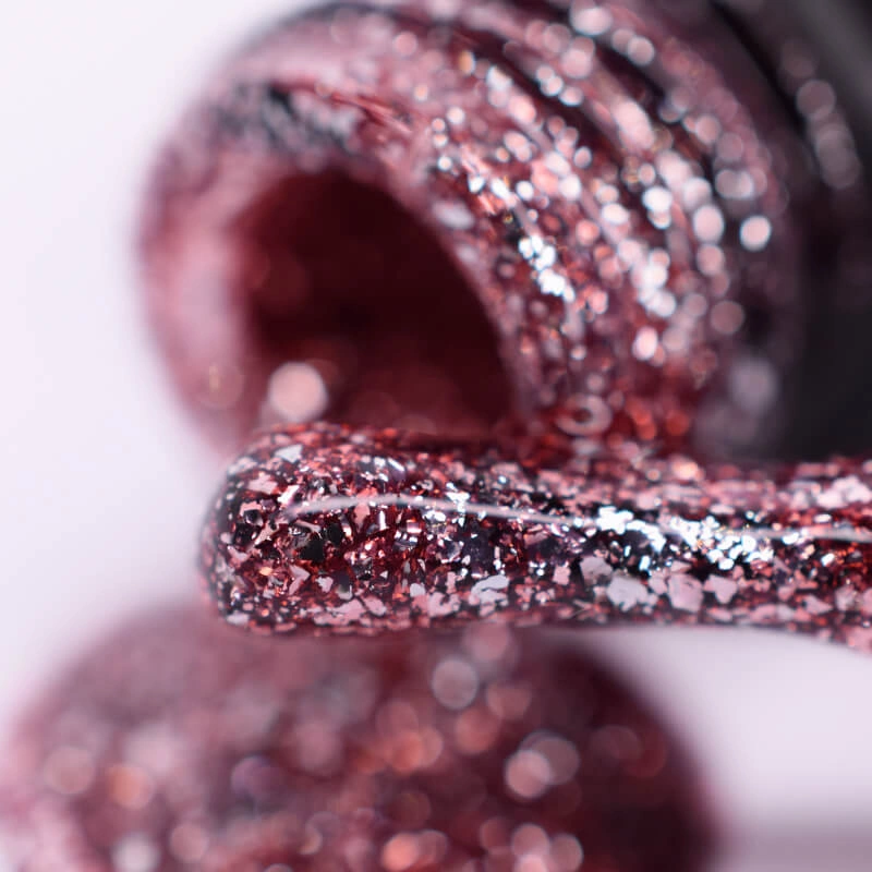 Гель-лак PNB Mini №186 Pink рожевий з глітером 4 мл