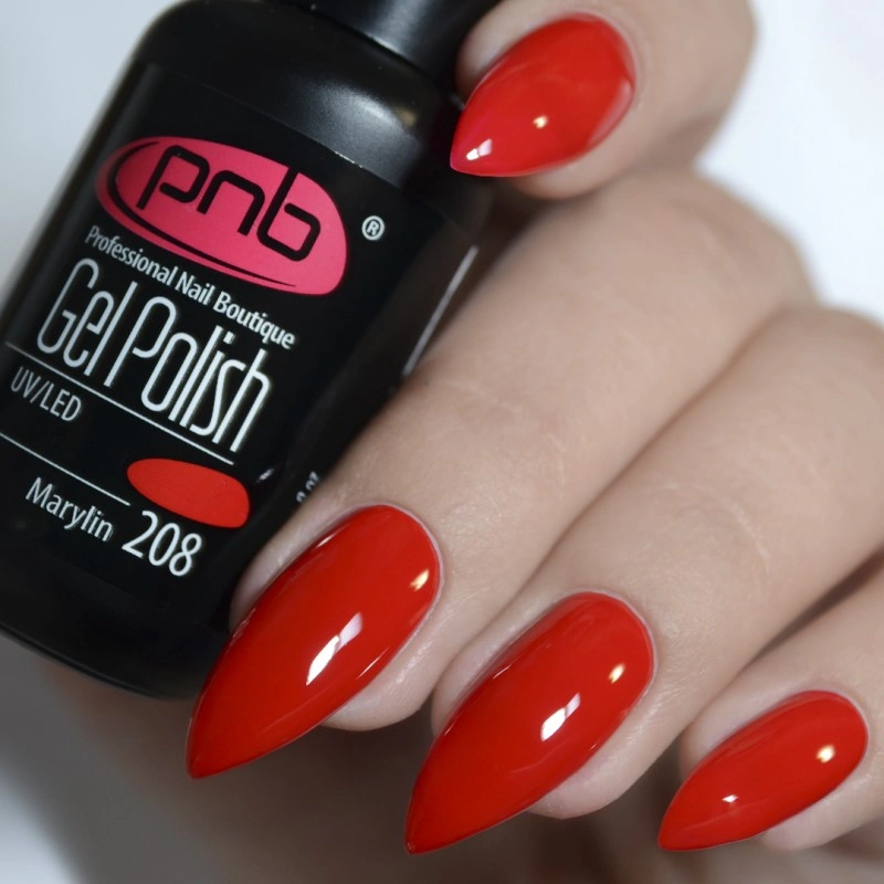 Гель-лак PNB Mini №208 Marylin класичний червоний, емаль 4 мл