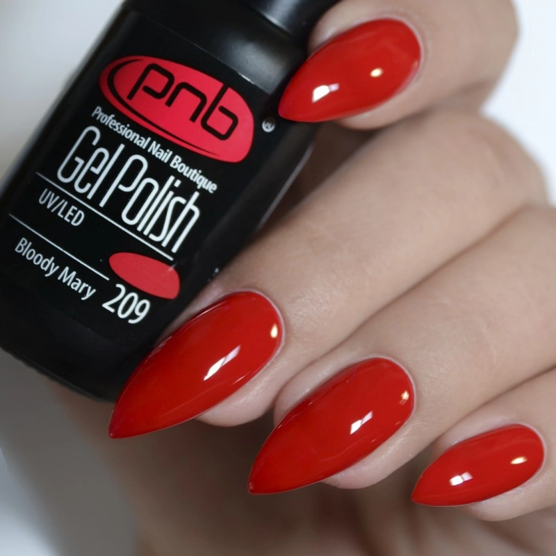 Гель-лак PNB Mini №209 Bloody Mary томатний, емаль 4 мл