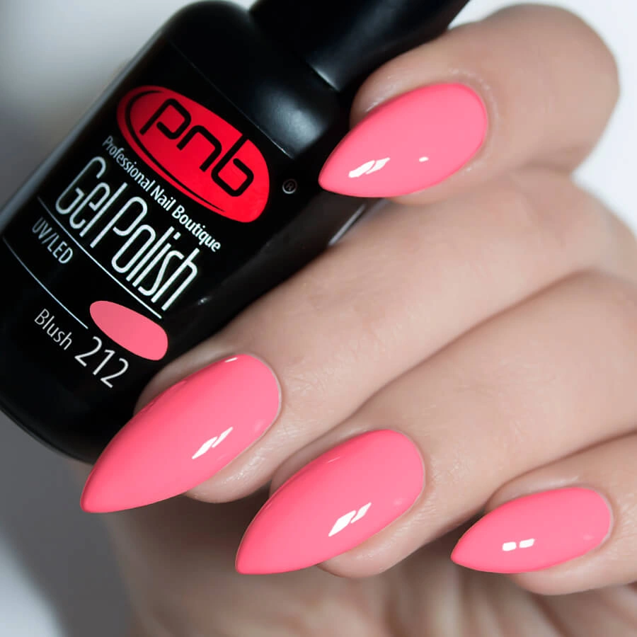 Гель-лак PNB Mini №212 Blush коралово-рожевий, емаль 4 мл