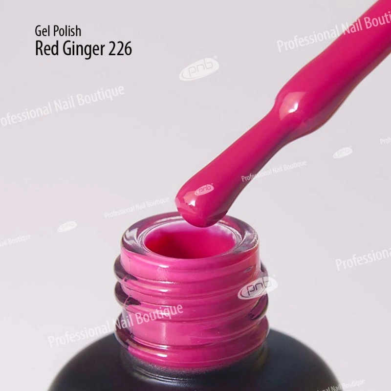Гель-лак PNB Mini №226 Red Ginger малиновий, емаль 4 мл