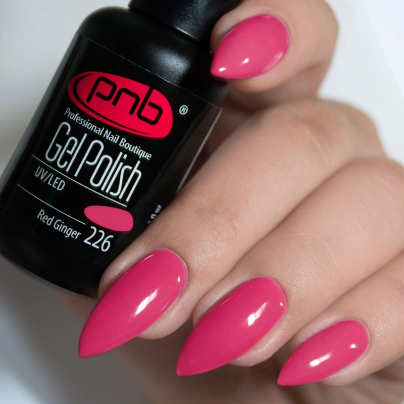 Гель-лак PNB Mini №226 Red Ginger малиновий, емаль 4 мл