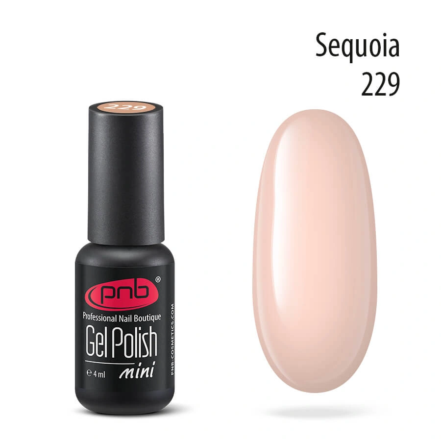 Гель-лак PNB Mini №229 Sequoia беж, емаль 4 мл