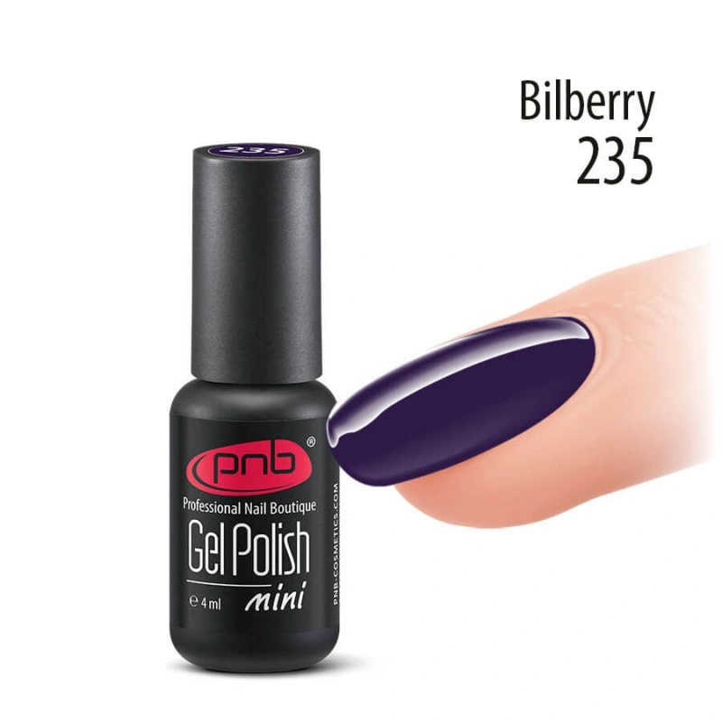 Гель-лак PNB Mini №235 Bilberry чорничний, емаль 4 мл