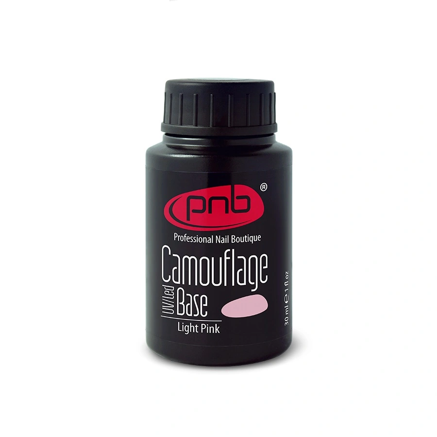Камуфлююча каучукова база PNB UV/LED Camouflage Base Light Pink світло-рожева 30 мл