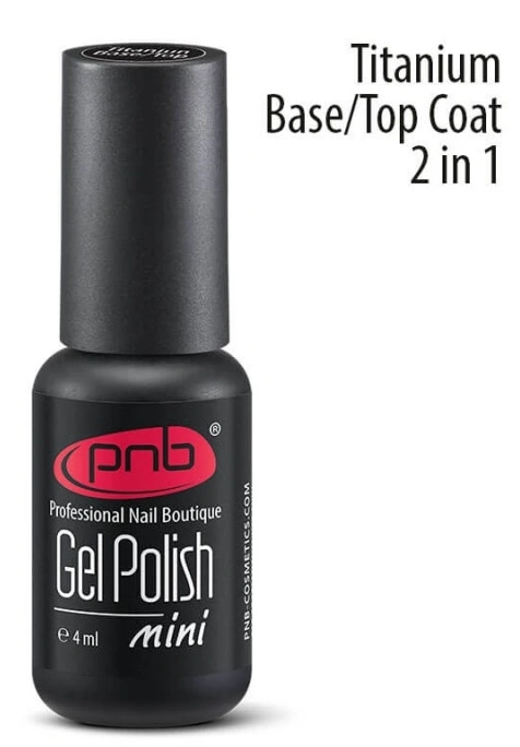 Титанове базове та верхнє покриття 2 в 1 PNB UV/LED Titanium Base/Top Coat 2 in 1 4 мл
