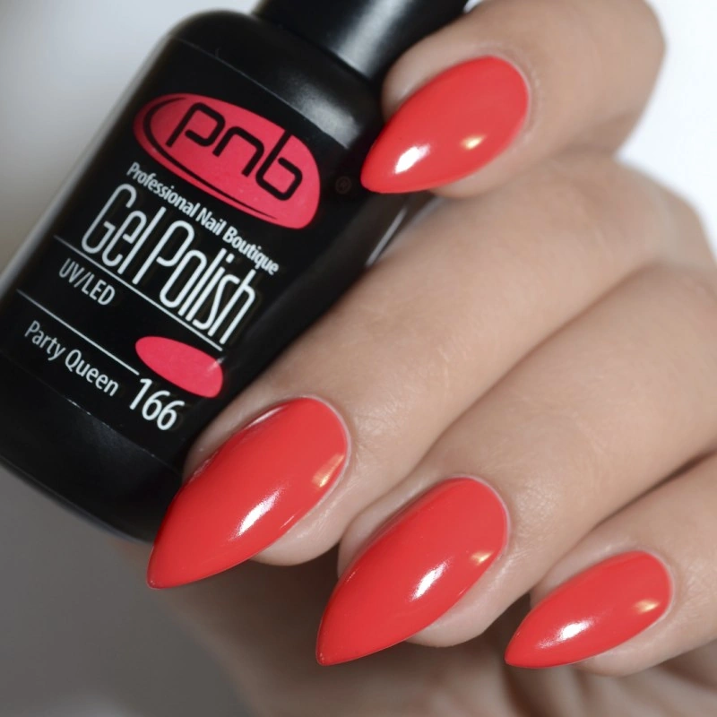 Гель-лак PNB Mini №166 Party Queen червона бегонія, емаль 4 мл