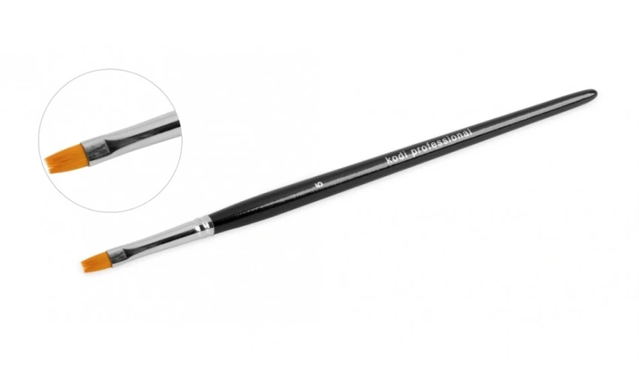 Кисть для моделювання гелем синтетична плоска Kodi Brush for modeling gel synthetic flat №5