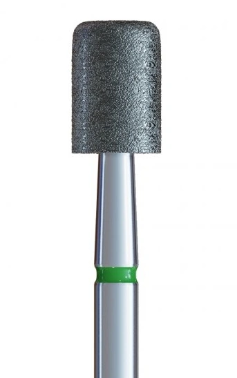 Фреза алмазна циліндр заокруглений Kodi Diamond Nozzle П№17 v104.157R.534.050 зелена, жорсткий абразив 5.0 мм