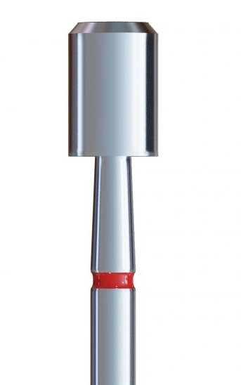 Фреза алмазна циліндр із верхнім напиленням Kodi Diamond Nozzle П№20 v104.157TR.514.050 червона, м`який абразив 5.0 мм