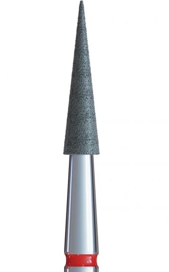 Фреза алмазна конус загострений Kodi Diamond Nozzle П№24 v104.166.514.021 червона, м`який абразив 2.1 мм