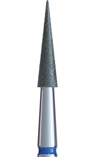 Фреза алмазна конус загострений Kodi Diamond Nozzle П№25 v104.166.524.021 синя, середній абразив 2.1 мм