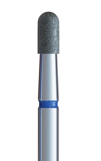Фреза алмазна циліндр заокруглений Kodi Diamond Nozzle П№37 v104.237.524.023 синя, середній абразив 2.3 мм