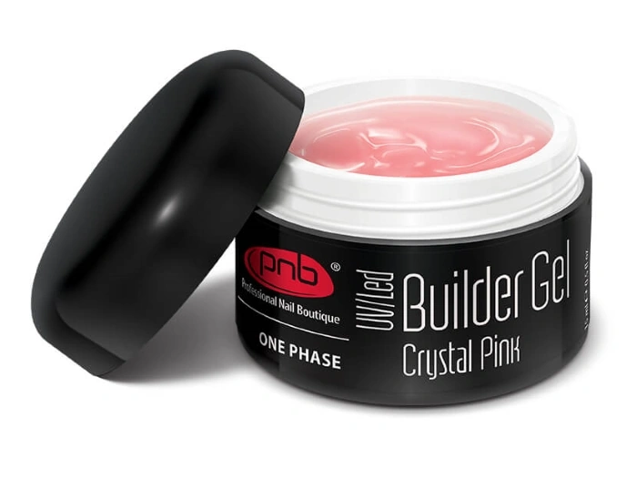 Однофазний конструюючий гель PNB One Phase Builder Gel Crystal Pink прозоро-рожевий 5 мл