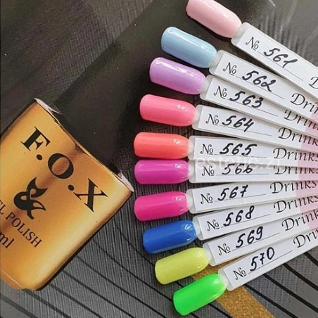 Гель-лак FOX Gel Polish Drinks №569 Lemonade лимонний, емаль 6 мл