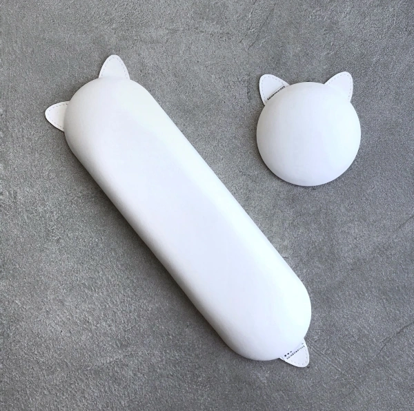 Підлокітник для манікюру Кіт Rainbowstore Armrest Cat White білий