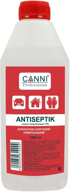 Антисептик спиртовий універсальний Canni Universal Alcohol Antiseptic 70% 70% спирту 1000 мл