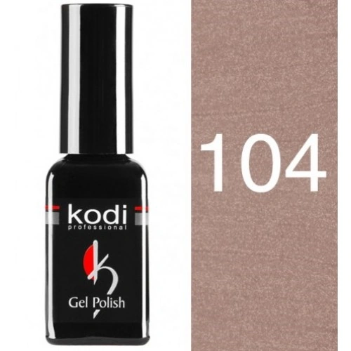 Гель-лак Kodi Гель лак №104 золото з бежевим відтінком, щільний шиммер 12 мл