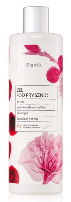 Гель для душу з олією камелії та екстрактом вишні Vis Plantis Herbal Vital Care Shower Gel Camellia Oil + Cherry 400 мл