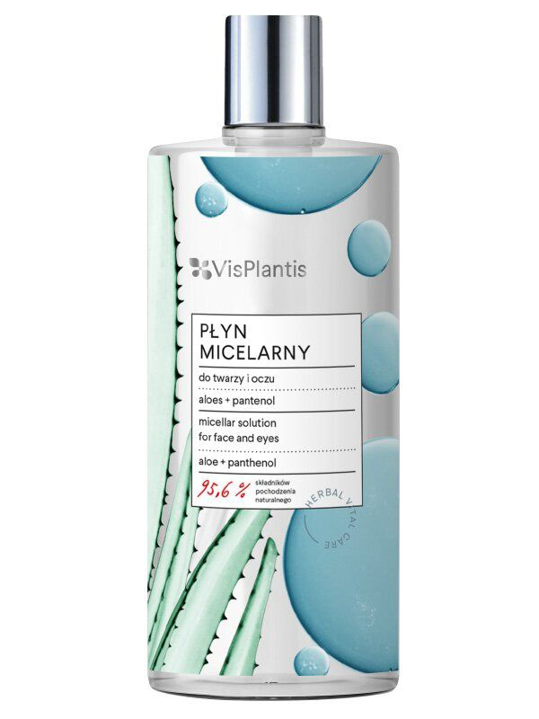 Міцелярний розчин із соком алое та пантенолом Vis Plantis Herbal Vital Care Micellar Solution 3in1 500 мл
