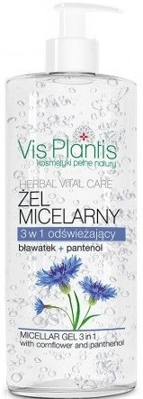 Міцелярний гель з екстрактом волошка та пантенолом Vis Plantis Herbal Vital Care Micellar Gel 500 мл